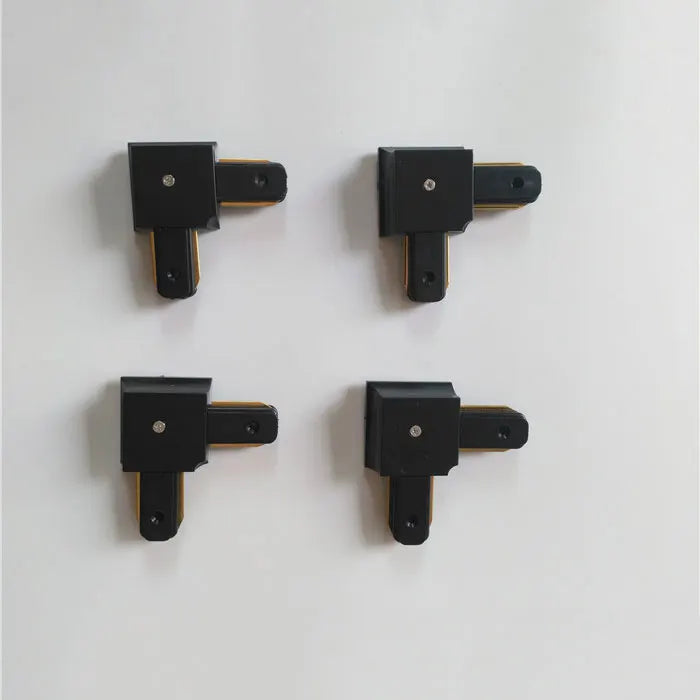 Decorbites™ Decken-Schienen-Verbindungs-Set: Schwarz/Weiß, Gerade/Kreuz, 0,5 m/1 m, 2-adrig