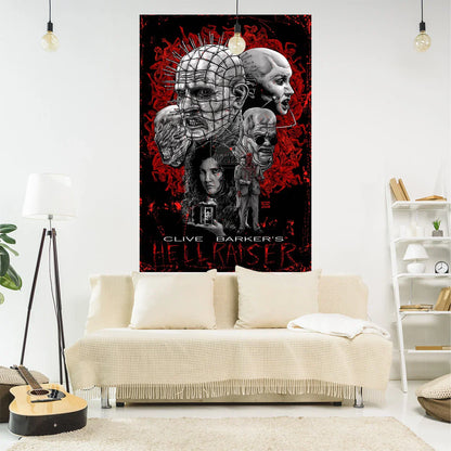 Decorbites™ Kürbislaterne Wandbehang: Halloween-Horrorfilm Boho-Heimdekoration für das Schlafzimmer