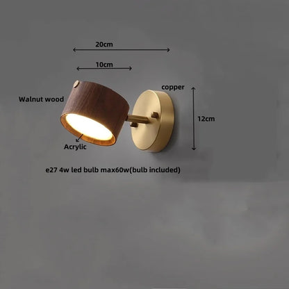 Decorbites™ LED Holz-Basis Wandlampe Modernes Kunst-Lichtarmatur für Wohnzimmer & Badezimmer