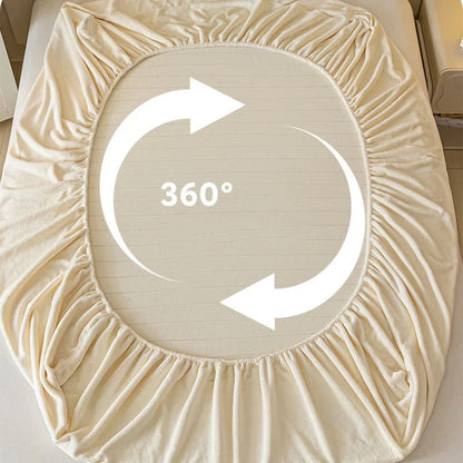 DecorBites™ Cozy Velvet Fitted Sheet: Thick Warm Bed Cover for Bedroom Living Room