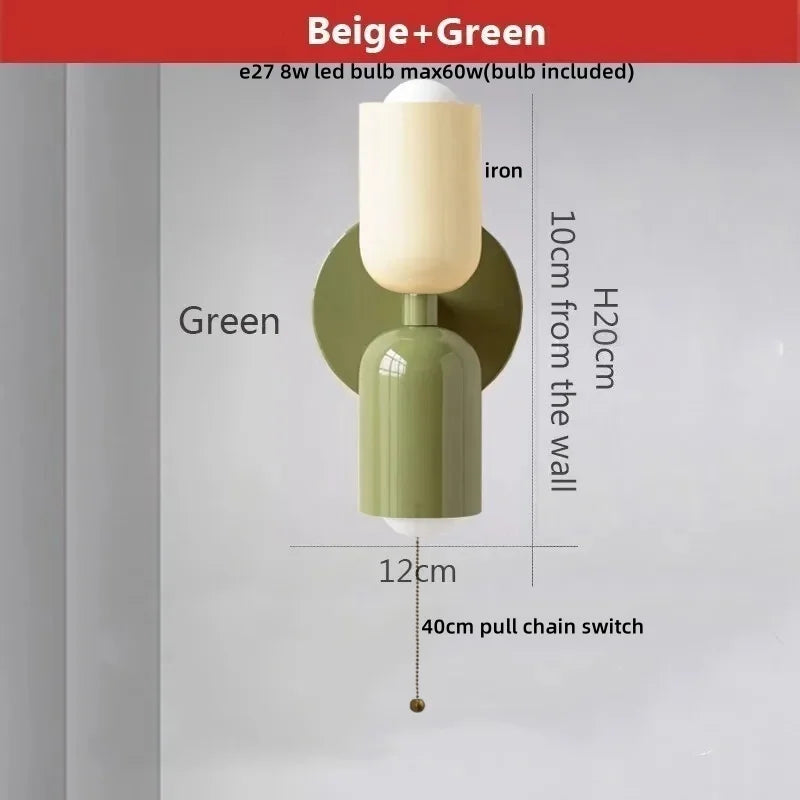 Decorbites™ LED-Wandleuchte Bunte Eisen-Doppelkopf Moderne Nachttischlampe
