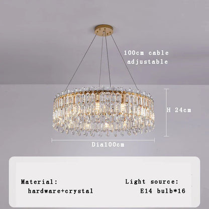 Decorbites™ Kristallanhänger-Lüster für Wohnzimmer Schlafzimmer - Luxus-Hanglampe von Lamparas Lustres