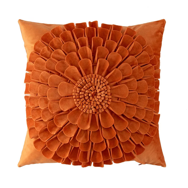 DecorBites™ Handmade Flower Cushion Cover - Light Luxury Decorative Pillows