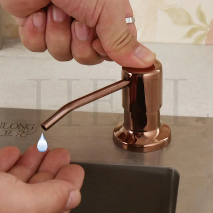 Decorbites™ Grau/Roségold ABS-Seifenspender für Küchen- und Badezimmerwaschbecken, 6 Farben Flüssigseife