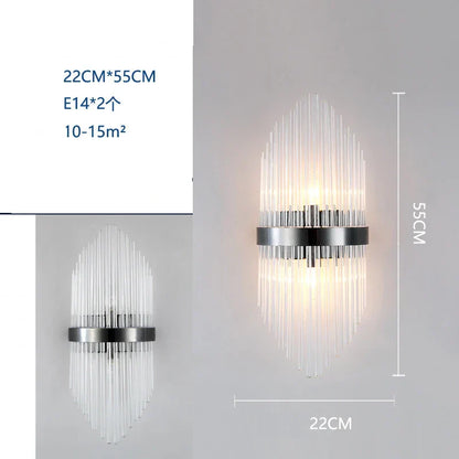 DecorBites™ Crystal Wall Lamp: Modern Light Luxury for Living Room, Bedroom, and Corridor