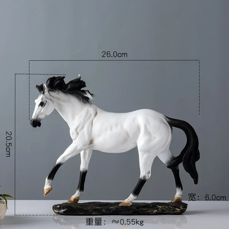 DecorBites™ Elegant Horse Resin Statue for Home Office Decor