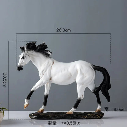 DecorBites™ Elegant Horse Resin Statue for Home Office Decor