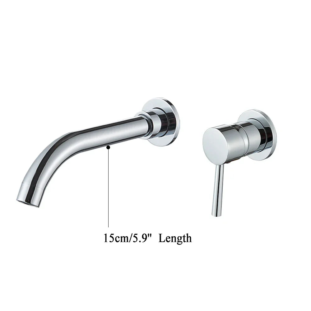 Gold Brass Wall Faucet