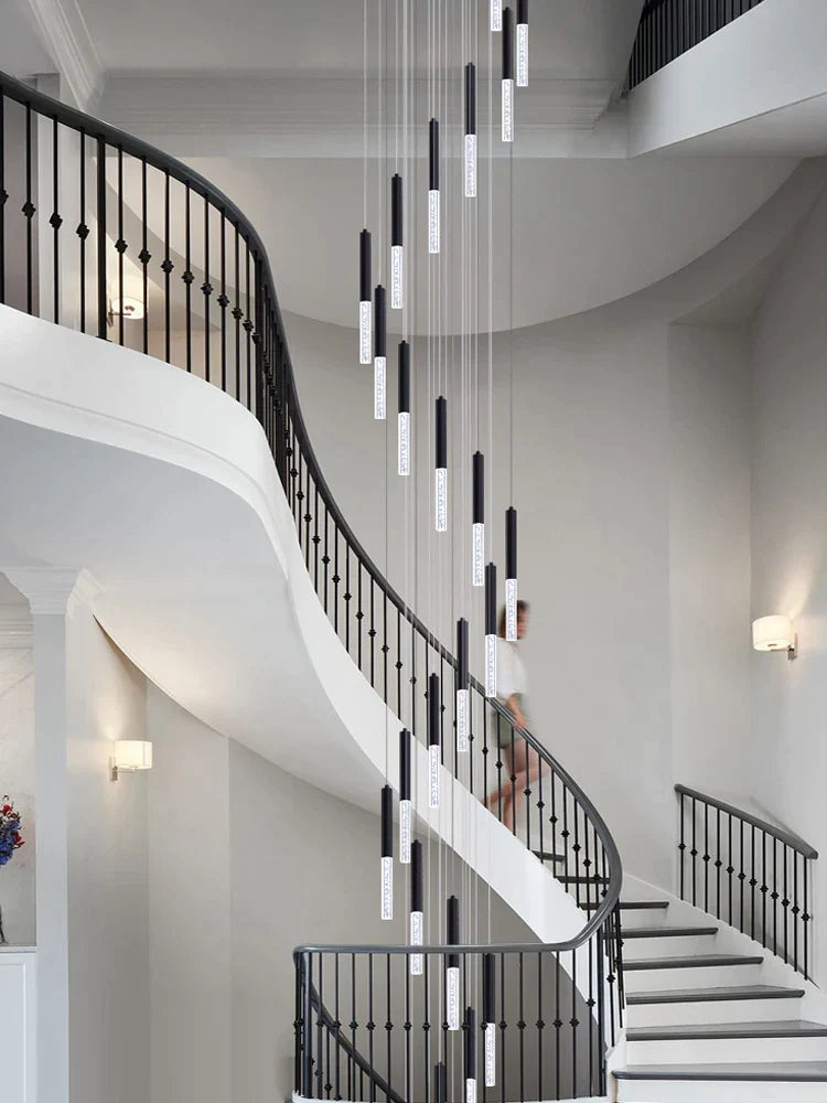 Decorbites™ Zylindrischer Kronleuchter: Moderne nordische Innenbeleuchtung für Wohnzimmer, Treppenhaus und Decke