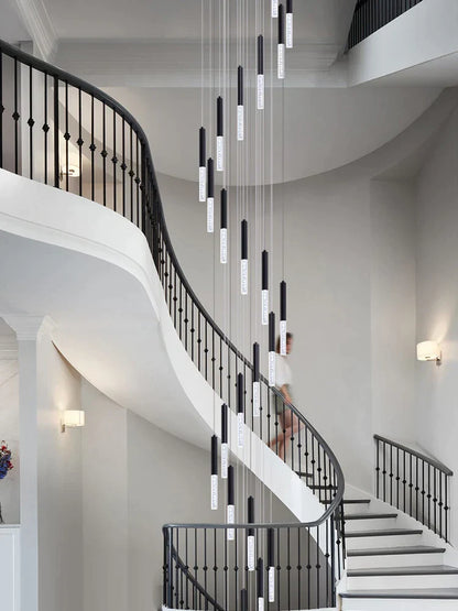 Decorbites™ Zylindrischer Kronleuchter: Moderne nordische Innenbeleuchtung für Wohnzimmer, Treppenhaus und Decke