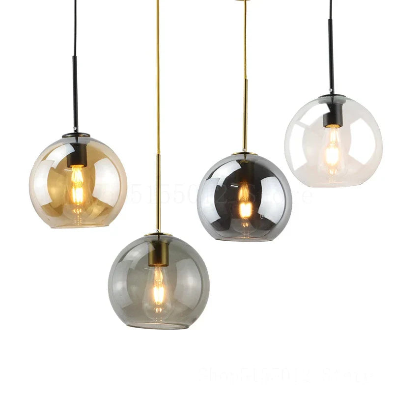 DecorBites™ Glass Ball LED Pendant Lights for Chic Home Decor and Lighting