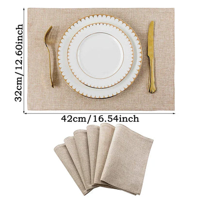 Decorbites™ Schwarze Katze Leinen-Platzset für Esstisch & Küchendekoration