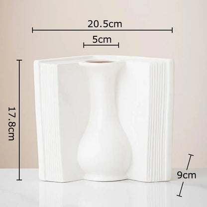 DecorBites™ Creative Flowers Desk Decoration Vase | Artificial Floral Decor for Aesthetic Rooms
