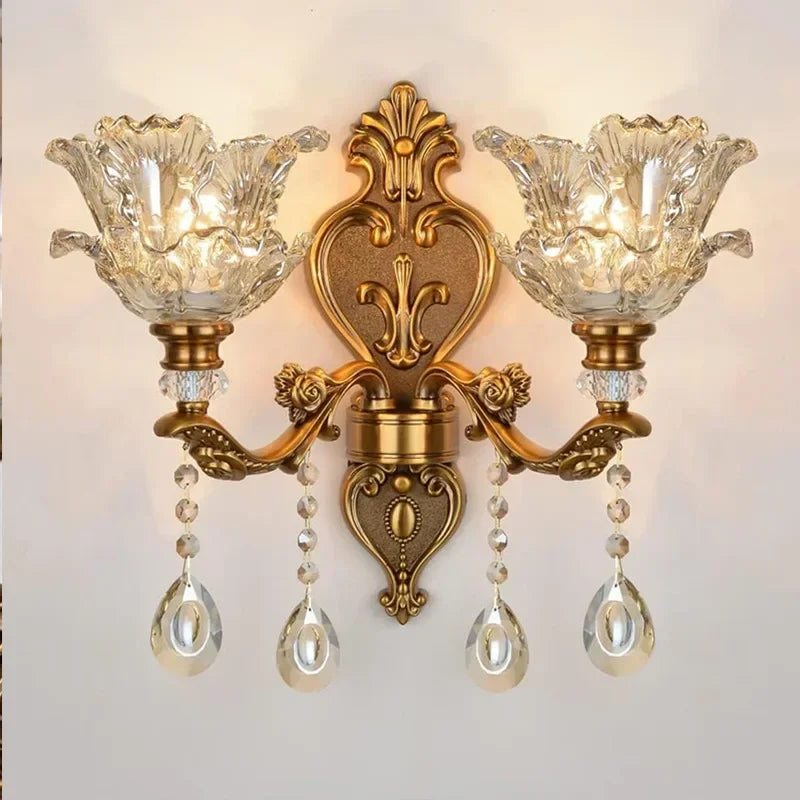 Decorbites™ Kristallglas Doppeltköpfige Wandlampe - Europäischer Retro-Stil
