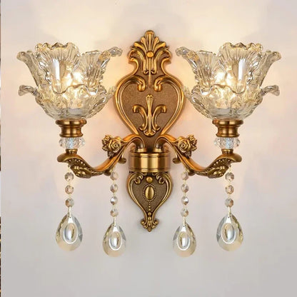 Decorbites™ Kristallglas Doppeltköpfige Wandlampe - Europäischer Retro-Stil