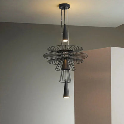 Decorbites™ Eisenkunst-Esszimmer-Hängelampe in Schwarz/Gold – Moderne nordische LED-Leuchte