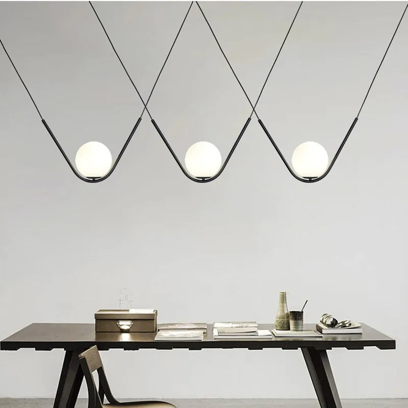 Decorbites™ Golden Black Perle Trio Anhänger - Metall G9 LED Linearer Esstischleuchte