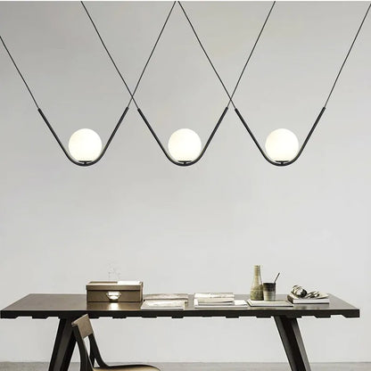Decorbites™ Golden Black Perle Trio Anhänger - Metall G9 LED Linearer Esstischleuchte