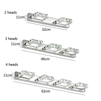 Decorbites™ Crystal-LED-Spiegelscheinwerfer: Moderne Badezimmer-Wandleuchte aus Edelstahl-Beleuchtungseinrichtungen