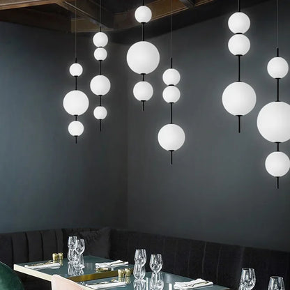 DecorBites™ Glass Ball LED Pendant Light for Modern Restaurant, Cafe, Bedroom & Kitchen