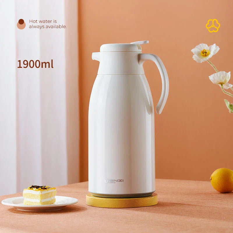 Decorbites™ Glas-Isolierkanne: Große Kapazität Thermosflasche für langanhaltende heiße/kalte Getränke