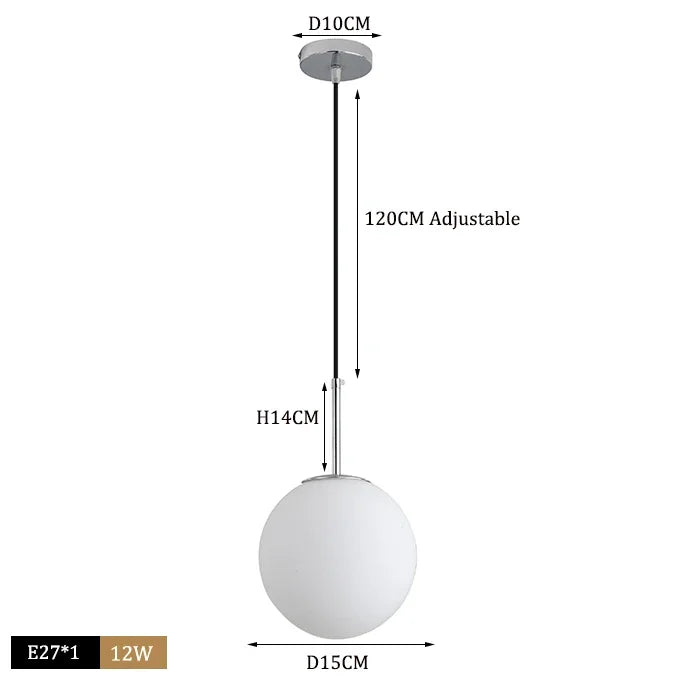 Decorbites™ Glas-Kugelleuchter LED Küchen Wohnzimmer Hängelampe