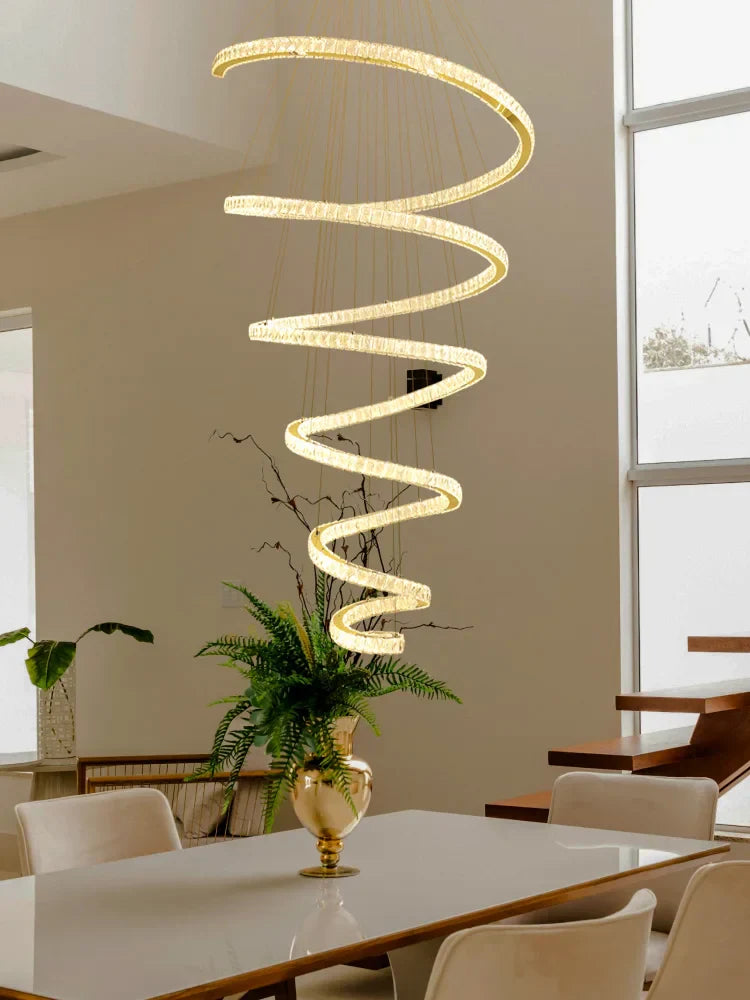 DecorBites™ Crystal Pendant Chandelier for Living & Dining Room Lighting