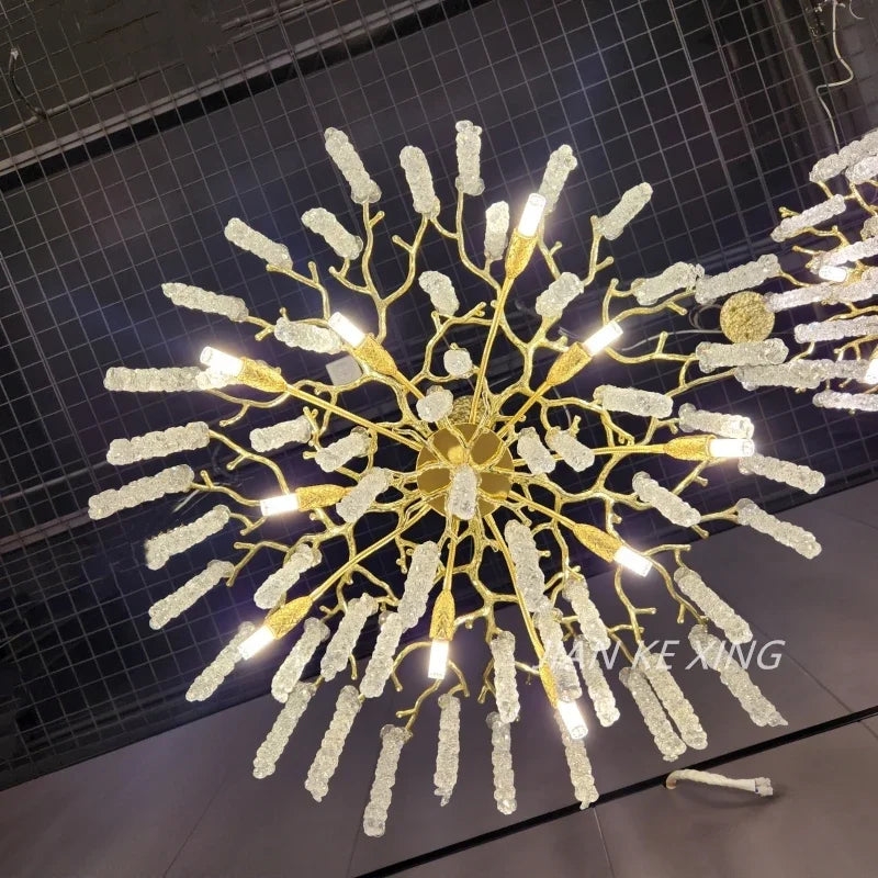 DecorBites™ Crystal Tassel Chandelier Luxury Pendant for Home, Living Room, Dining Room, Hotel Hall