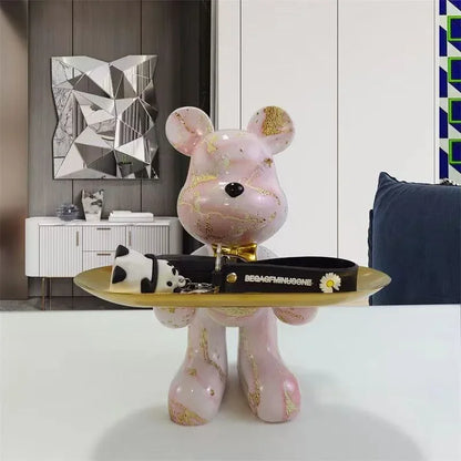 DecorBites™ Graffiti Bear Figurine Home Decor Sculpture Shelf Statue Table Gift