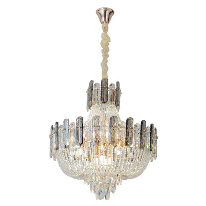 DecorBites™ French Bead Chain Crystal Chandelier for Luxury Spaces