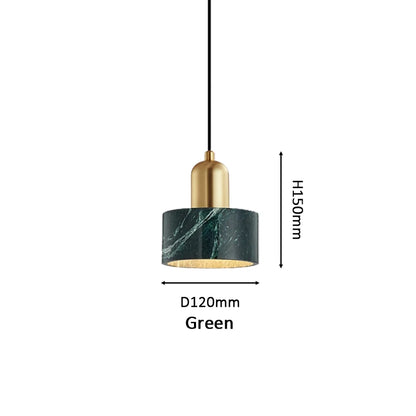 DecorBites™ Green Marble Pendant Light: Luxury Hanging Lamp for Dining Room, Bedside, Hotel.