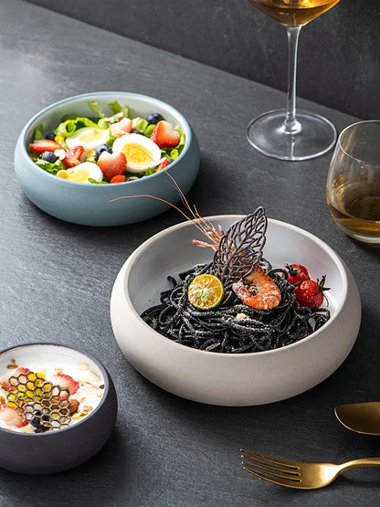Decorbites™ Japanische Keramik-Runde Schüssel - Restaurant-Tischgeschirr und Haushalts-Snack-Frucht-Dessert-Schüssel