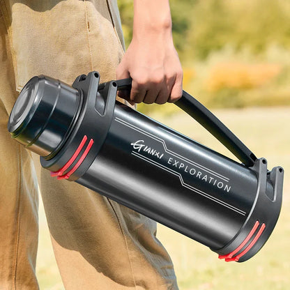 Decorbites™ Isolierte Edelstahl-Wasserflasche mit großer Kapazität, Flasche für Outdoor und Reisen, Becher