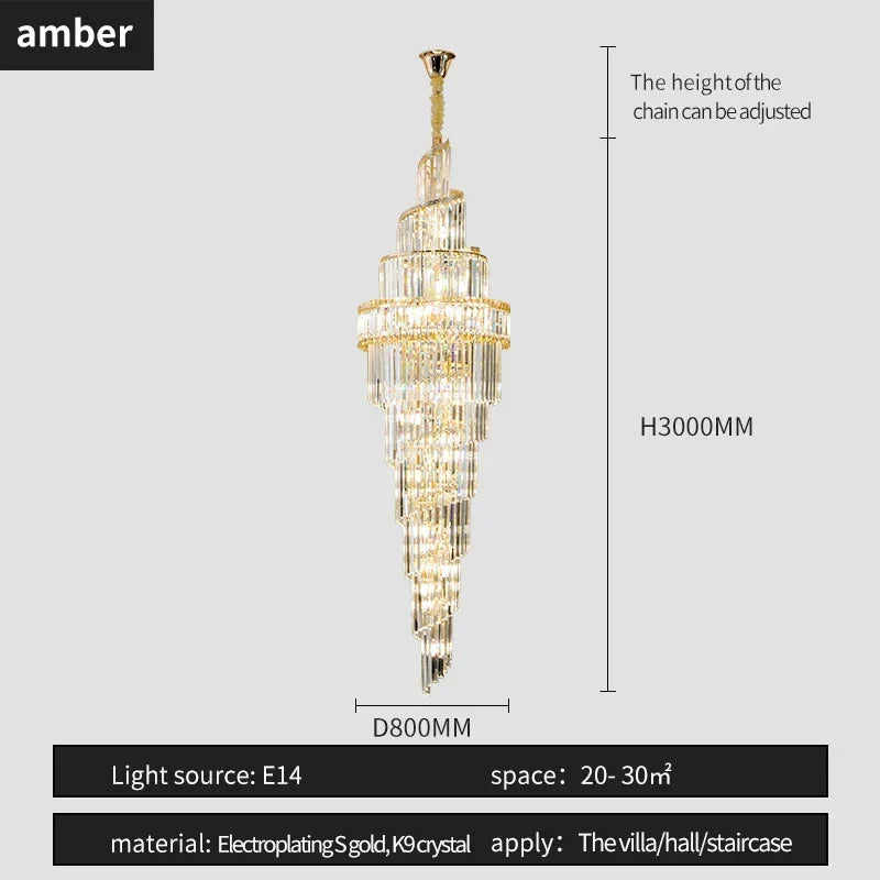 Deluxe Crystal Pendant Chandelier