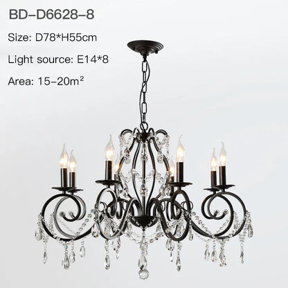 DecorBites™ Crystal Candle Chandelier for Bedroom and Living Room Lighting