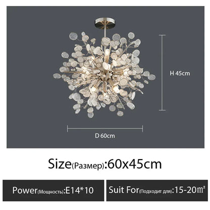 Decorbites™ Glas-LED-Kronleuchter: Moderne Luxus-Designer-Pendantleuchten für Wohnzimmer, Schlafzimmer, Arbeitszimmer