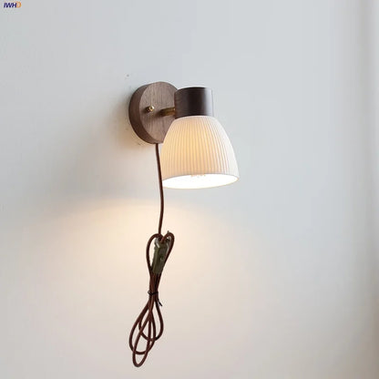 Decorbites™ LED-Wandleuchte Modern Nordisch Drehbare Leselampe Weiß Keramik Holz