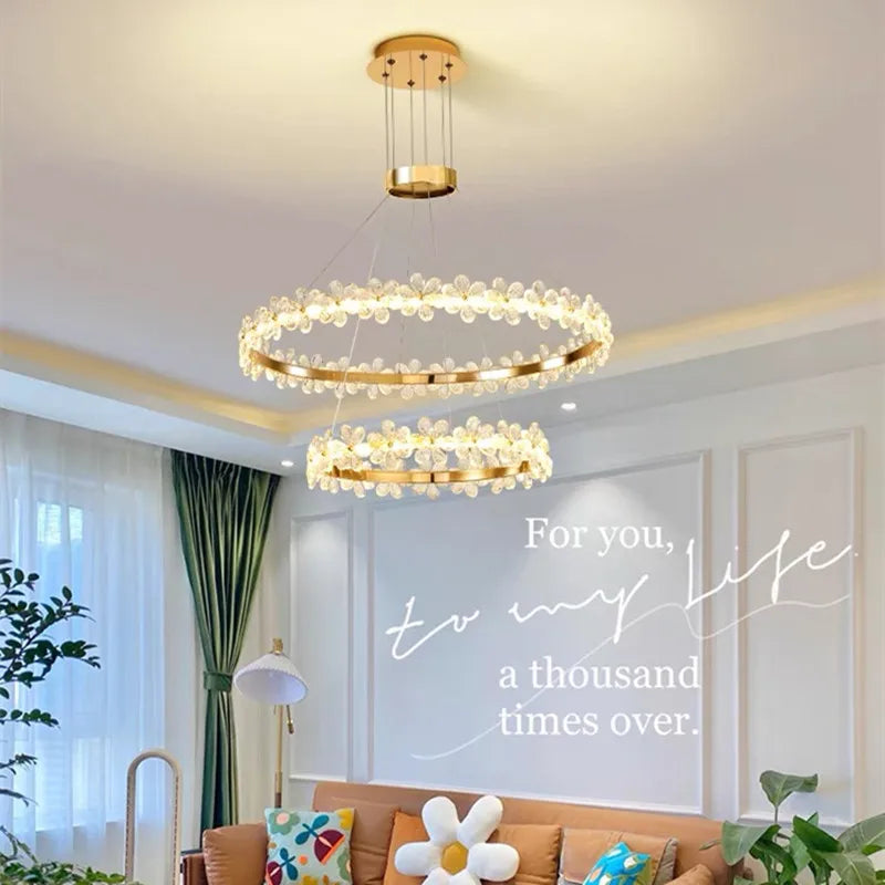 Decorbites™ Kristallring-LED-Kronleuchter: Moderner Luxus-Hängeleuchter für die Einrichtung des Zuhauses