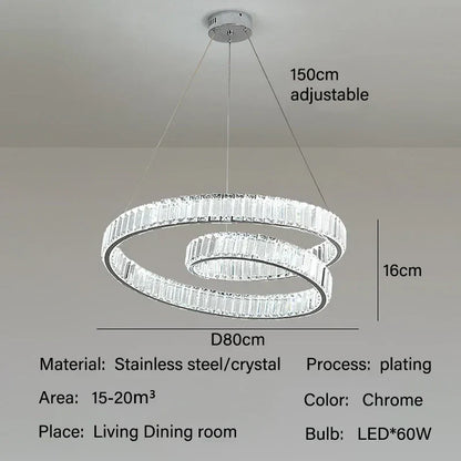 Decorbites™ Crystal-LED-Pendantleuchten: Moderner Luxus-Kronleuchter für Wohn- und Esszimmer