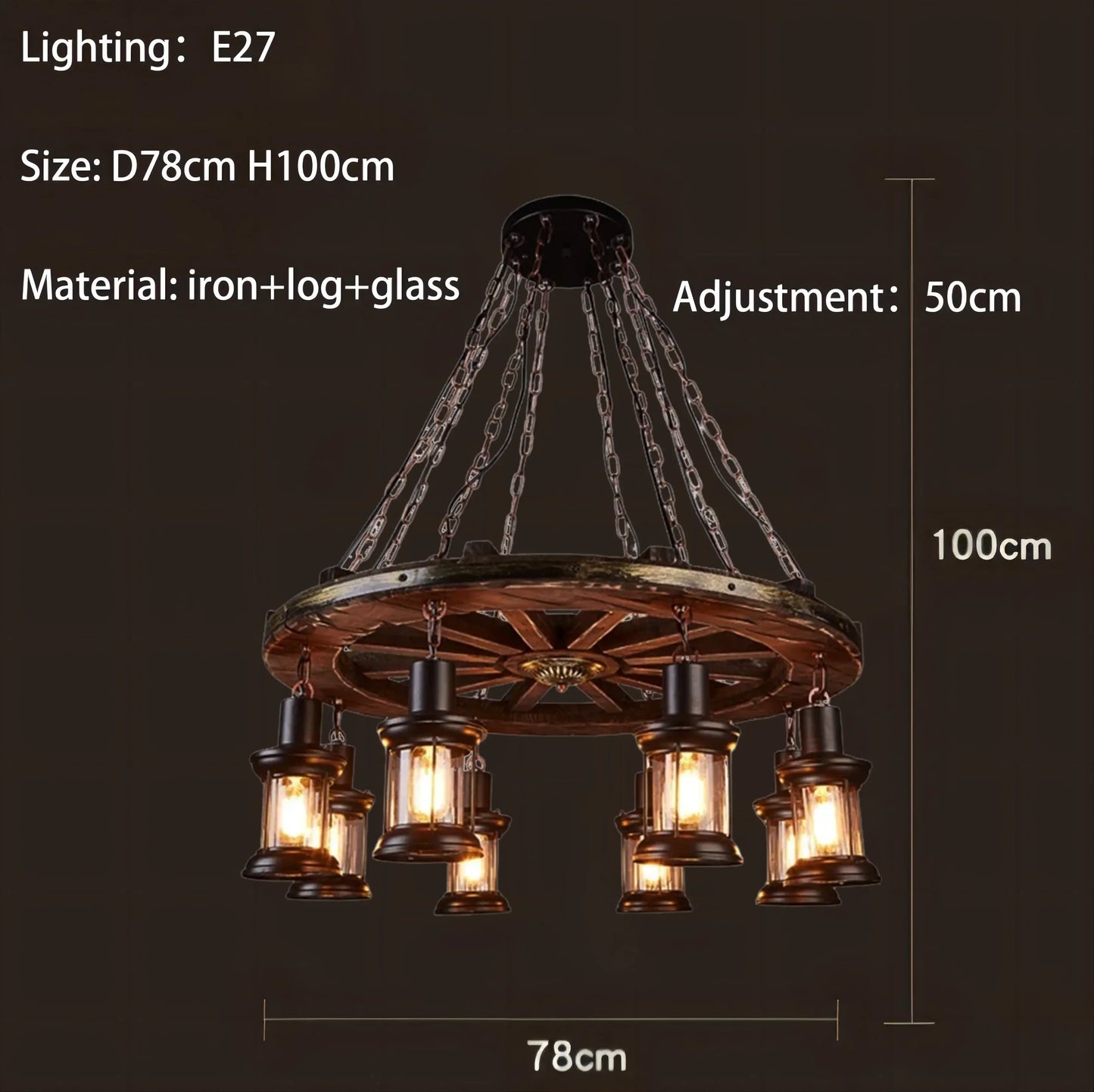 Decorbites™ Eisenrad-LED-Hängeleuchten – Industrielle metallische Glanz-Hängelampen