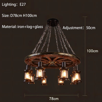 Decorbites™ Eisenrad-LED-Hängeleuchten – Industrielle metallische Glanz-Hängelampen