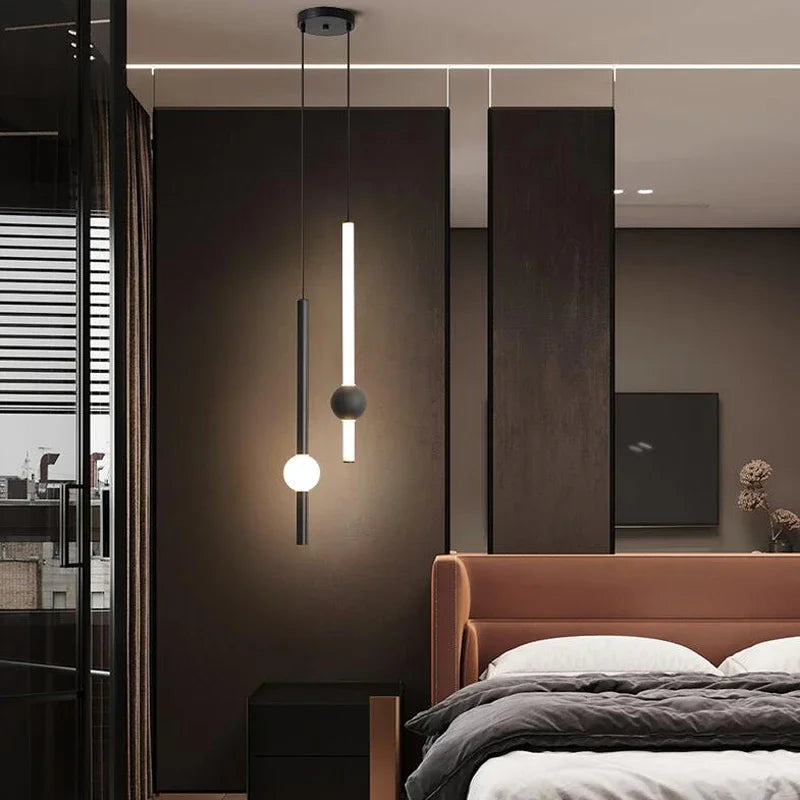 Decorbites™ Glasstab-Hängeleuchte - Moderne lange Hängelampe für Wohnzimmer, Schlafzimmer & Laden