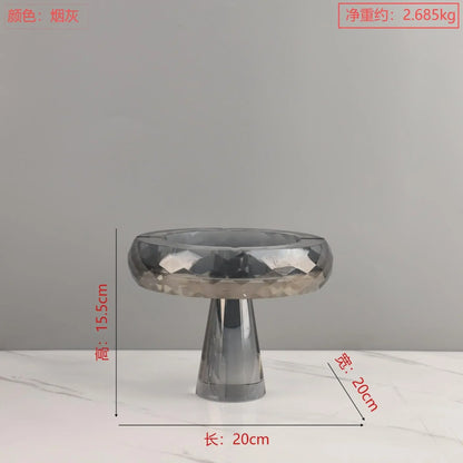 Decorbites™ Geometrische Glas-Frucht-Schale Schmuck-Aufbewahrungstablett Heimdekorationstablett