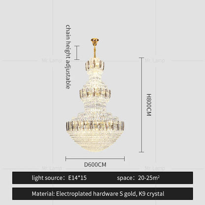 Decorbites™ Leichte Luxus-Kristall-Lüster: Postmoderne Eleganz für Hotels, Villen und Duplexe