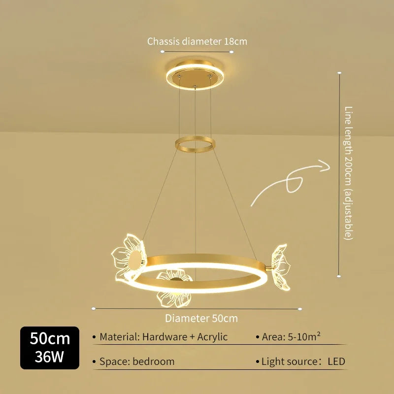 Gold Butterfly Crystal Chandelier For Living Room