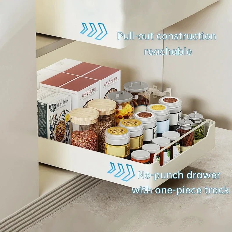 Decorbites™ Küchenorganizer-Regal für Schrankaufbewahrung und Tafelgeschirr - Schiebebare Geschirrablage