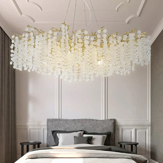 Decorbites™ Goldener Geldbaum-Kristall-Leuchter für elegante Heimdekoration