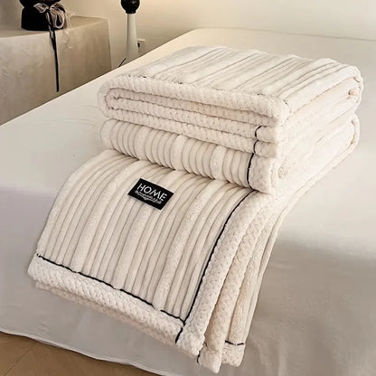 DecorBites™ Cozy Faux Rabbit Plush Blanket for Autumn/Winter - Soft Milk Velvet Nap Blanket