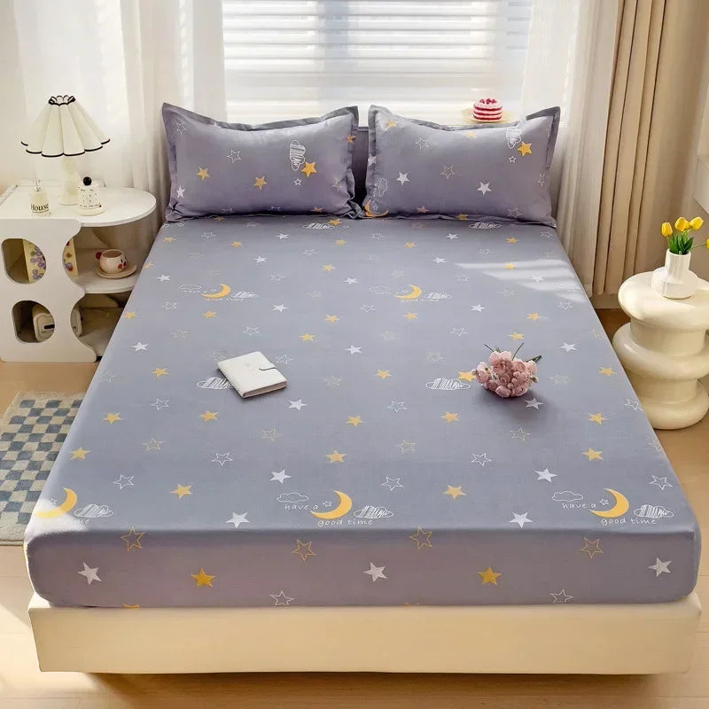 Decorbites™ Japanischer Stil Dickes Spannbettlaken für Queen-/King-Size-Bett