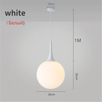 Decorbites™ Glas-Kugeln-LED-Hängeleuchten für modernes Wohnzimmer, schwarze/weiße Hornarmaturen